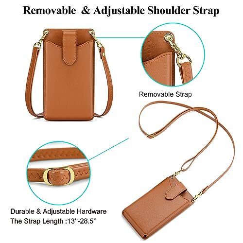 Small Crossbody Cell Phone Purse Wallet for Women, Mini
