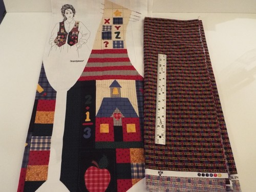 LOT-CRANSTON DREAM SPINNERS BACK TO SCHOOL VEST-PANEL-FABRIC-DAVID TEXTILES***