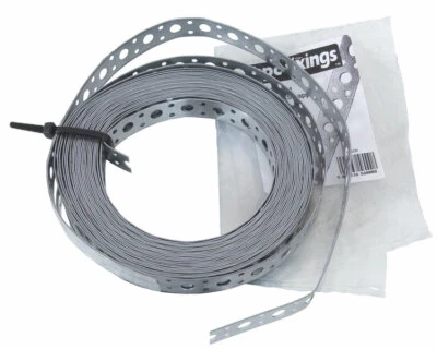 BPC 0.9mm Thick Galvanised Multi Purpose Flexible Fixing Band 20mm wide 10m Roll