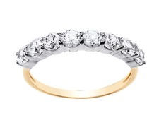 9ct Gold on Silver 1.50ct Simulated Diamond Eternity Ring size J to V