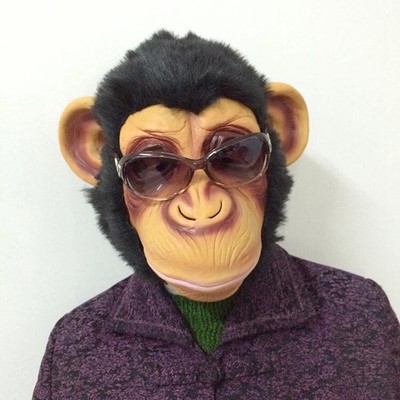 Kostüm Cosplay Party Gruselig Haariger Affe Gorilla Maske Lustig Kopf