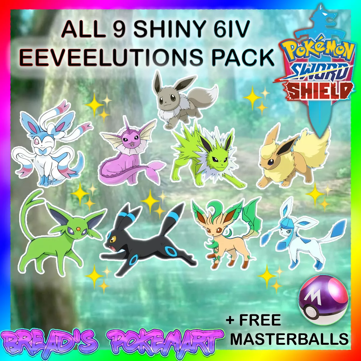 these are probably all the eeveelutions