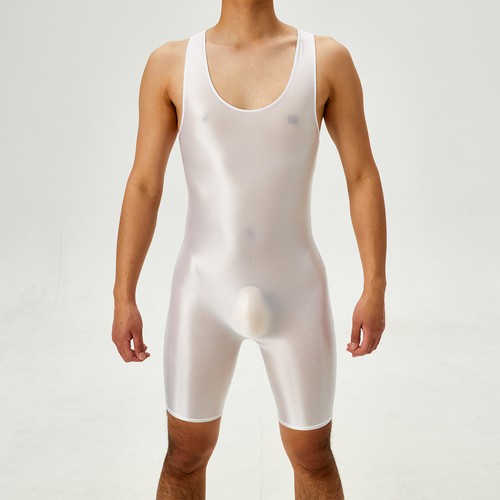 Mono de una pieza para hombre brillante al aceite body deportivo mamelucos - Imagen 20 de 90