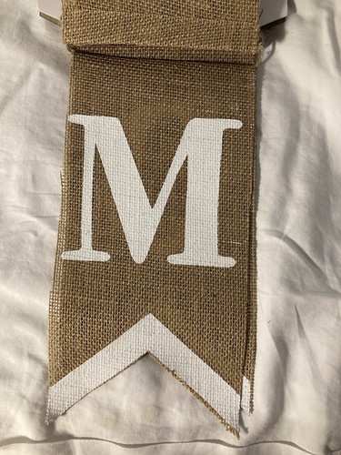 Mothers Day Burlap Banner I Love You Mom Pink Lettering And Brown Burlap NWT - Picture 8 of 10