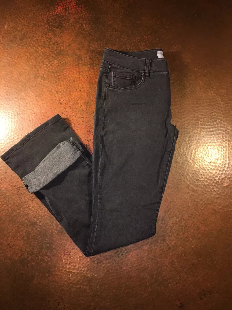 CAbi Jeans Womens Pants Sz 4 Black Ashy Slim Boot Denim Style 3042R
