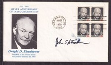 1978 Dwight D Eisenhower Sc 1393 signed by son John S D Eisenhower, with cachet