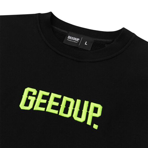 Geedup Always Neighbourhood Crewneck 'Black / Hyper Yellow' (2024) - Picture 4 of 4
