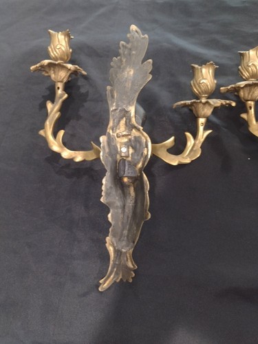 Antique French Maison Bagues Bronze Louis XV Style Chinoiserie Figural Sconces - Picture 13 of 18