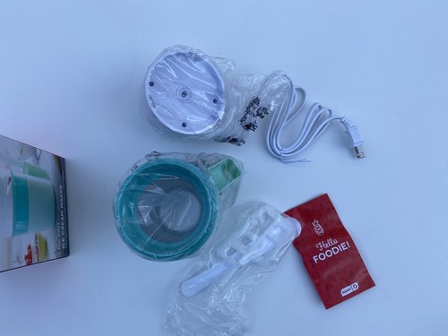 Dash My Pint Ice Cream Yogurt Sorbet Maker Aqua & White With Mixing Spoon New - 第 2/2 張圖片