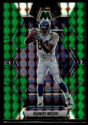 2023 Panini Mosaic #155 Randy Moss Green Mosaic Prizm