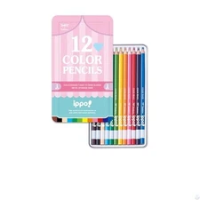 New Tombow Colored Pencils 12 Colors ippo! Sliding Tin Print Pink CL-RRW0412C