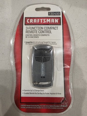 CRAFTSMAN Compact 3-Function Key Chain Garage Opener Remote Control 930499 