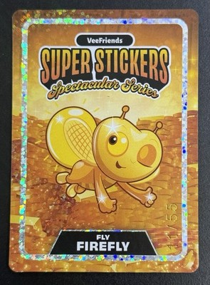 VeeFriends Spectacular Series Super Stickers Fly Firefly # d 11/55 Gold Match