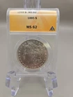 1885 Morgan Silver Dollar $1 - ANACS MS62