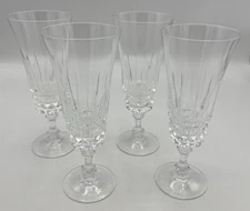 W M Dalton Unit No 3 Parfait Sour French Lead Crystal 6 1/2" Lot of 4