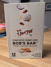 Volle Box 12x Riegel Bob's Red Mill Erdnussbutter Kokosnuss & Hafer Riegel | 1,76oz