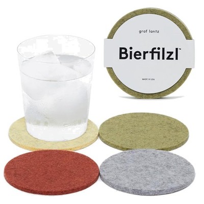 Bierfilzl Felt Coasters - Set of 4, 4'' Circles