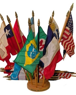 Vintage Moore McCormack Lines Desk Flag Display M Flags Cruise Ship Oceanliner
