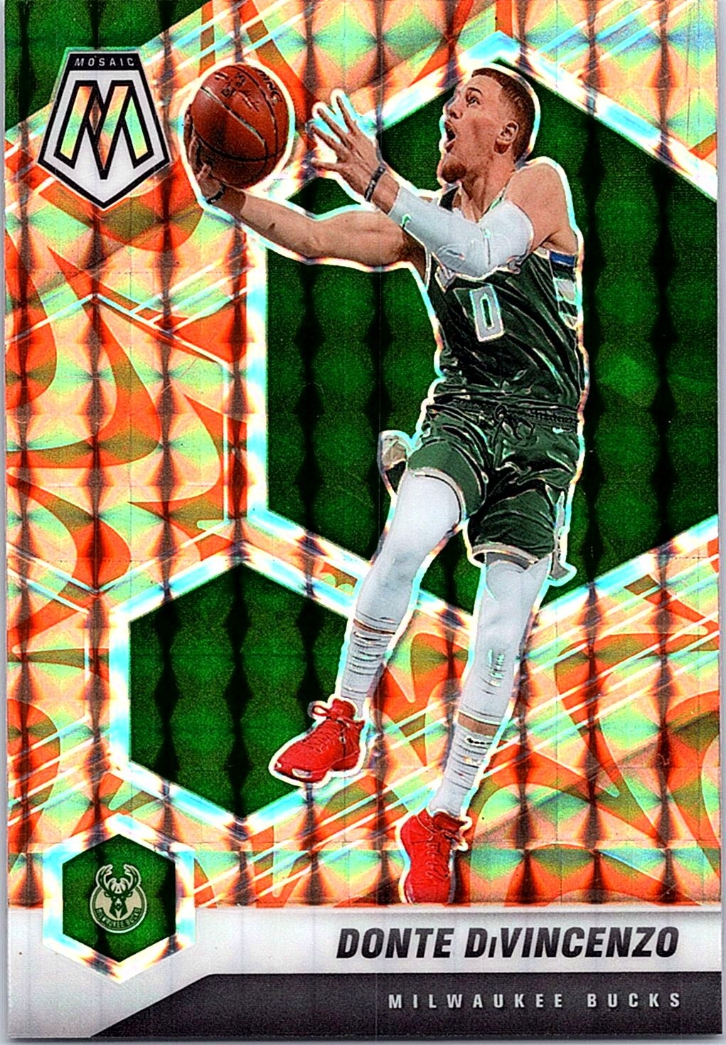 2020-21 Panini Mosaic #13 Donte DiVincenzo Mosaic Reactive Orange