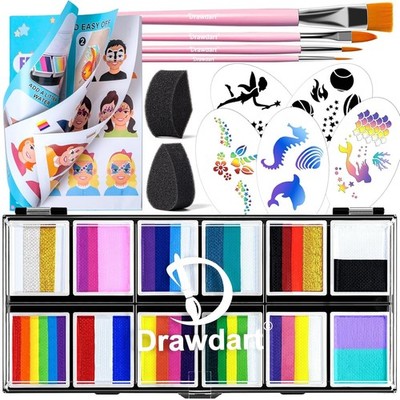 Drawdart Professional Face Painting Kit for Kids Adults Free Shipping