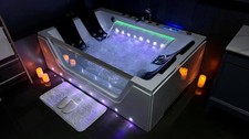Vasca idromassaggio Cascata Led Riscaldatore 180x120cm 2-4 Posti Full Sicorage N