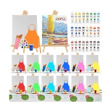249 Pcs Art Painting Kit Supplies Set for Kids to Party - 140 Paint... Fast Ship