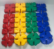 Discovery Toys FROGS PRINCES Colorful Interlocking Blocks Shapes - Lot Of 22