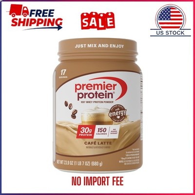   Premier Protein 100% Whey Protein Powder, Café Latte, 30g Protein, 1.5 lb  