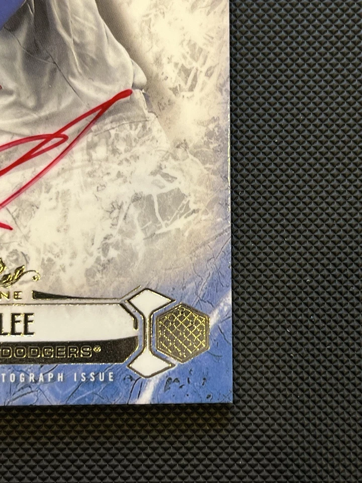 2016 Topps Tier One Breakout Autos Зак Ли красные чернила No/5. Радиоуправляемая машинка SSP Auto Dodgers - Изображение 4 из 4