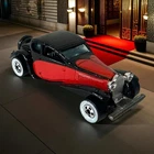 Vintage 1980 Hot Wheels Black Red '37 Bugatti Sports Car White Walls