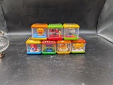 Fisher Price Original Interactive Peek A Boo Blocks For Incrediblock Lot Of 7