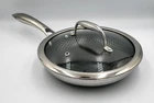 HexClad 8" FRYING PAN with LID 8-Inch 8 Hybrid Non-Stick - Used Good Condition