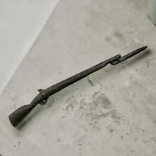CAST IRON METAL 7.5" Miniature Vintage Civil War RIFLE BAYONET Figure Dollhouse