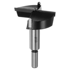 Forstner Drill Bit for Woodworking, 2-5/16in (59mm) Carbide Tip Round Shank Hing