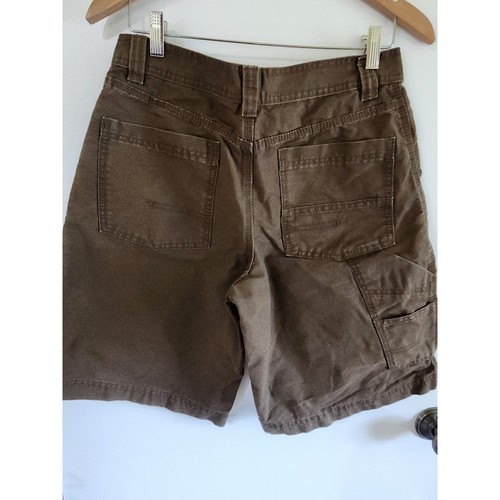 Y2K Vintage Arizona brown canvas cargo shorts size 16 Husky - Picture 4 of 5