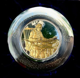 1973 Franklin Mint Official Bicentennial Solid Sterling Silver Jefferson Plate