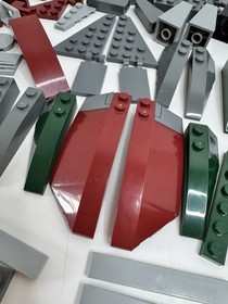 LEGO  8097 Star Wars Slave I - BRICK LOT - Dark Red & Green - MISC INCOMPLETE