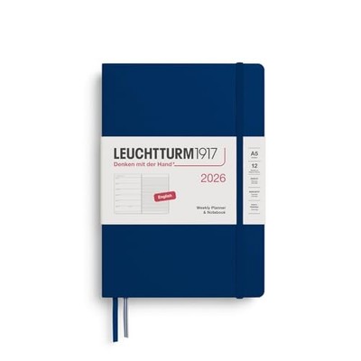 Leuchtturm 2026 Planner January Start A5 Weekly Navy 372661 Officially
