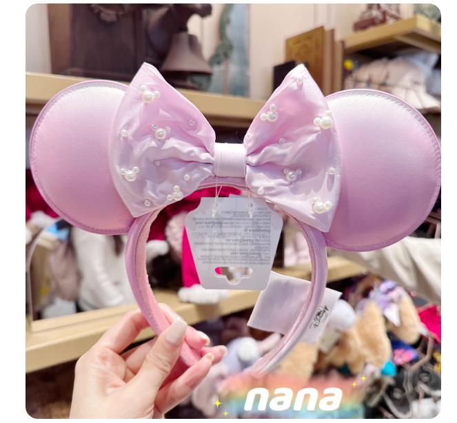 2026 Disney Pink Mickey Icon Head Bow Genuine Mickey Minnie Ears