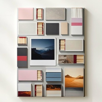 Analog Meets Digital Canvas Pastel Stationery Flat-Lay With Black Tablet Some