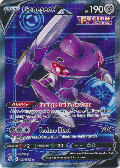 Genesect V (Full Art) 254/264 Ultra Rare Fusion Strike Pokemon TCG