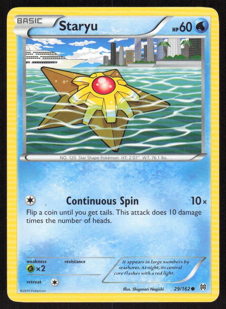 Pokemon Staryu Common 29/162 XY - BREAKthrough LP