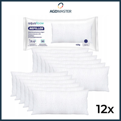Luftentfeuchter Nachfüllpack 12x 450g Granulat gegen Feuchtigkeit AquaFloow
