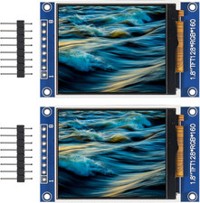 2Pcs 1.8" SPI TFT LCD Display Module 128X160 RGB LCD Screen 3.3V ST7735 Drive SP