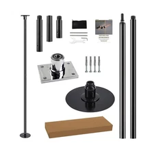 PRIOR FITNESS Permanent Fixed Dance Pole Kit, Professional 45mm Spinning & St...