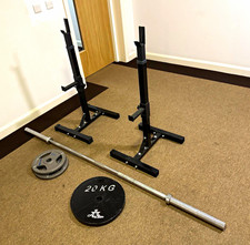 Olympic Metal Barbell with Weight Plates Set for Gym & Weight Lifting