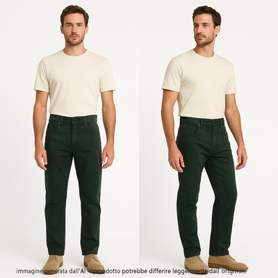 Cotton Belt Herren Hose Grün Gerades Bein Baumwolle Casual S/W 44 45 W30 31