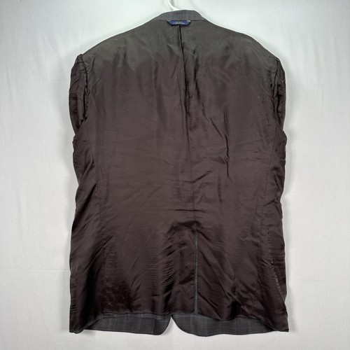 Brooks Brothers 1818 Madison Blazer Mens 48R Gray Windowpane Saxxon Wool USA - Picture 13 of 13