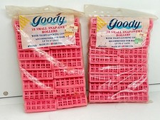 NOS Vintage 1989 Goody Snap-over Hair Rollers Tight-Locking 36 2x18 Small Pink