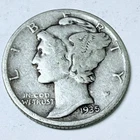 1935 MERCURY DIME - 90% SILVER - Circulated US Coin #6456